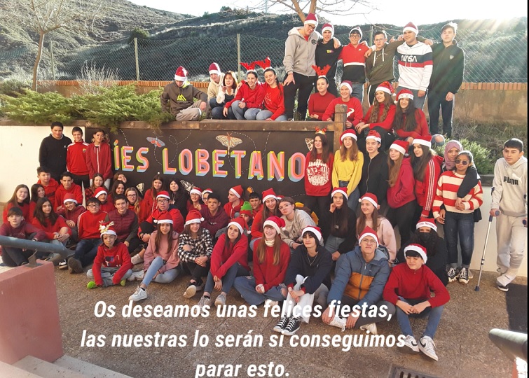 Noticia Eco de Teruel: Reivindicativa felicitación de Navidad de los alumnos del IES Lobetano de Albarracín